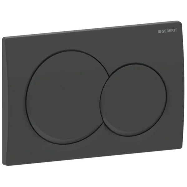 Alpha01 Actuator Plate for Dual Flush, Round - Matt Black