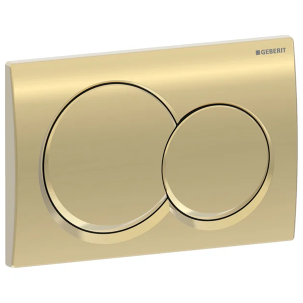 Alpha01 Actuator Plate for Dual Flush, Round - Brass