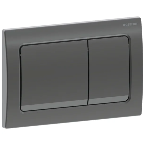Alpha01 Dual Flush, Square - Matt Black Chrome