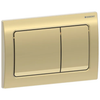Alpha01 Actuator Plate for Dual Flush, Square: Brasscoloured/Matt