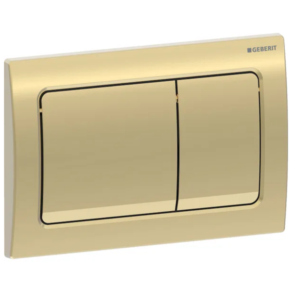 Alpha01 Actuator Plate for Dual Flush, Square: Brasscoloured/Matt