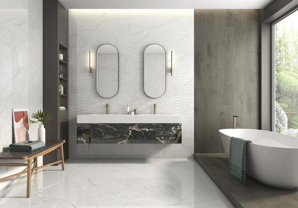 Desert Natural Polished White Rectified GL Porcelain 1200x1200x10.7mm (1.44sqm2/box)