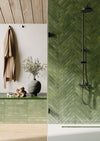 Colours Green 48x450x9.5mm Porcelain Gloss Tiles (0.69sqm/box)