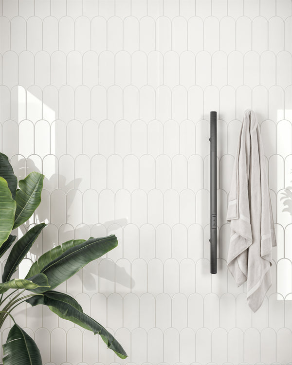 Alma Scale Pure 80x215x8mm Ceramic Gloss Tile (0.53sqm/box)