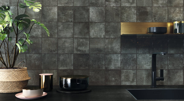 Amazonia Black 138x138x9mm Porcelain Matt Tile 0.91m2/ctn