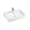 Surface Mounted Ceramic Basin - Rectangular with 1 taphole & overflow Gloss White
