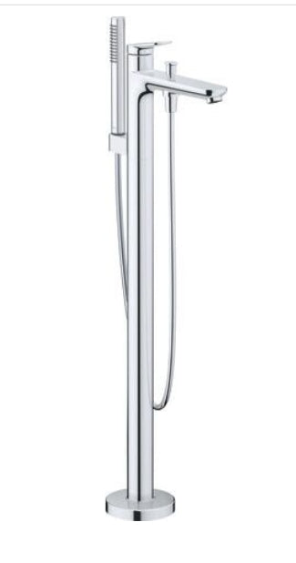 Wave freestanding bath mixer with handshower set - Chrome