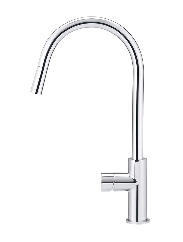 Retractable Round Pinless Kitchen Mixer Chrome