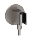 Hansgrohe Fixfit S Wall Outlet With Shower Holder Brushed Black Chrome
