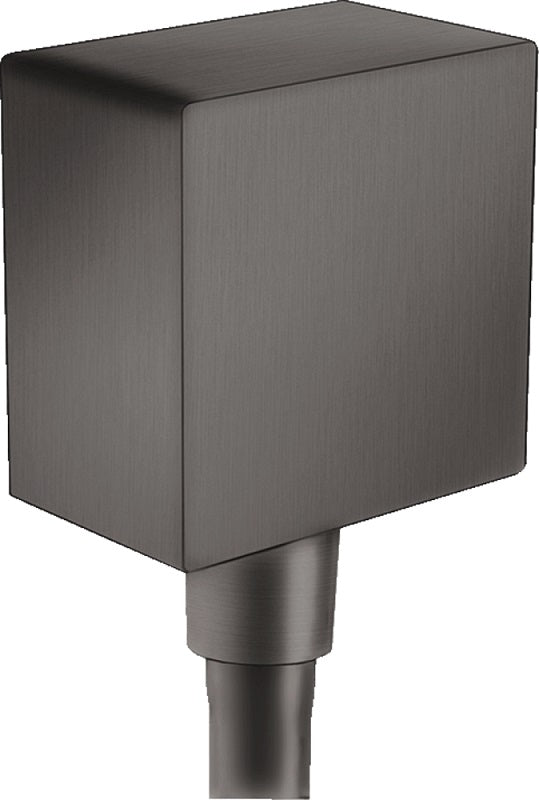 Hansgrohe Fixfit Wall Outlet Square With Non-Return Valve Brushed Black Chrome