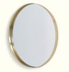 Deep Frame Circular Mirror 60cm Matte Brass