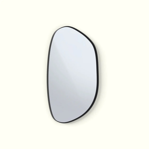 Organic Mirror Series 480x800mm 30mm Steel Deep Frame Pebble Matte Black