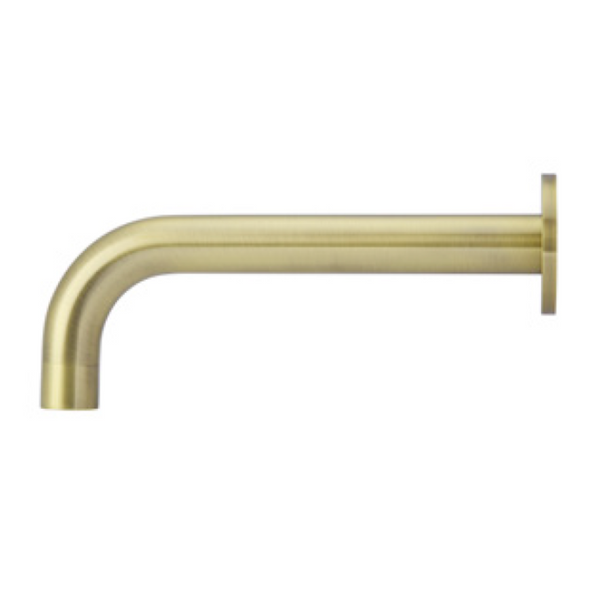 Round Curved Basin Spout 200mm - Tiger Bronze