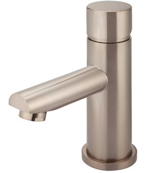 Round Pinless Basin Mixer Champagne