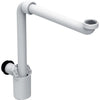 Bottle trap with dip tube for washbasin, space-saving model, horizontal outlet