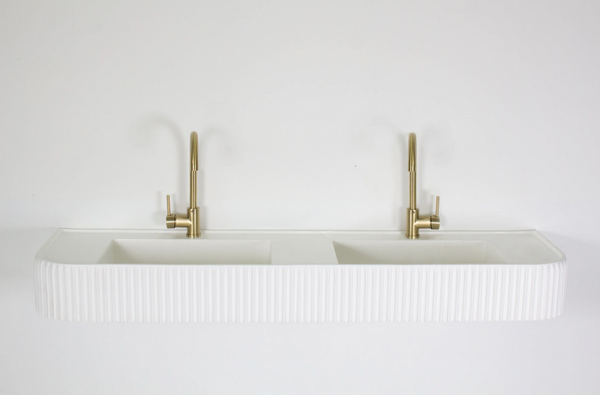 Greco Double Basin White 1600x420x180mm