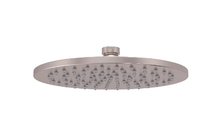 Meir Round Shower Rose 200mm - Champagne
