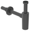 Dip Tube Trap For Washbasin, Horizontal Outlet Matt Black