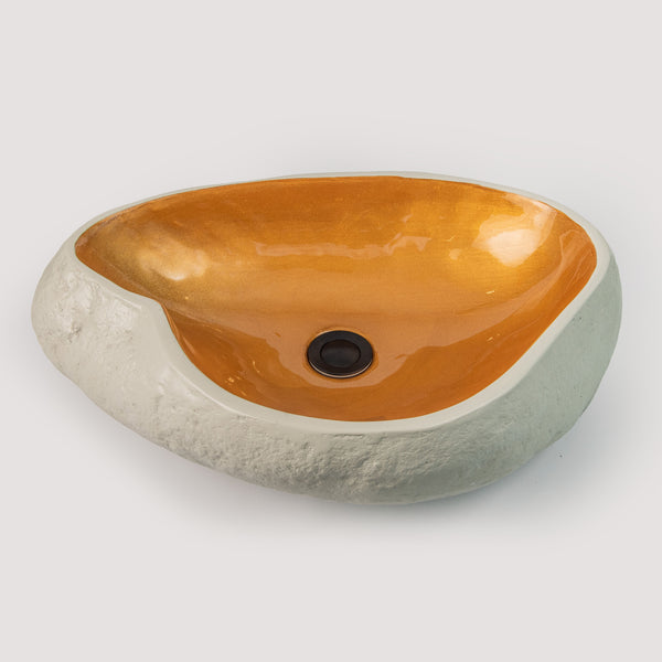 Milstone Countertop Gold & Sandstone Basin 560x400x145mm