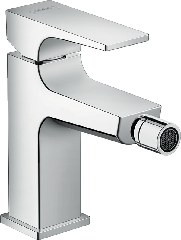 Hansgrohe Metropol Single Lever Bidet Mixer With Lever Handle And Push-Open Waste Set Chrome