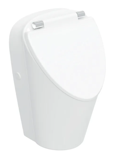 Selnova S Urinal with Lid, Inlet from the Rear, Outlet to the rear or downwards
