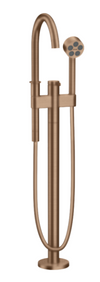 AXOR One Single Lever Bath Mixer Floor-standing in Brushed Red Gold