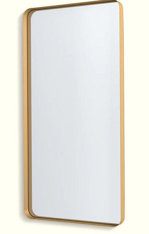 Deep Frame Soft Edge Mirror 650 x 1200mm - 30mm - Chemically Aged