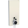 Monolith sanitary module for floor-standing WC, 114 cm, front cladding made of glass: sand