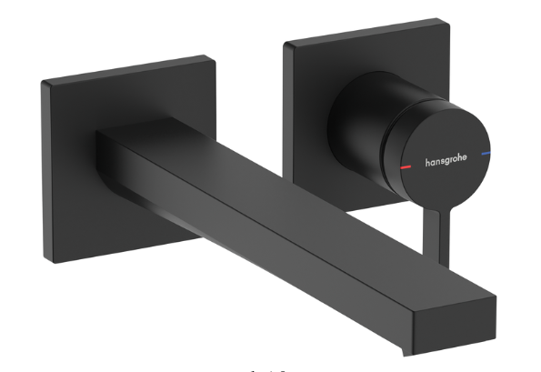 Tecturis E Single Lever Basin Mixer for Concealed Installation Wall-mounted EcoSmart+ Matt Black