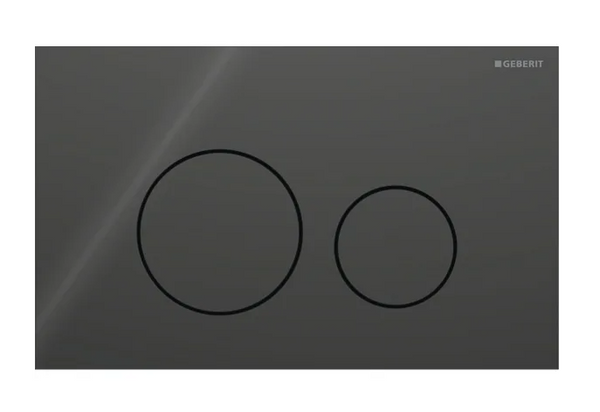 Sigma40 Actuator Plate for Dual Flush, Round - Black