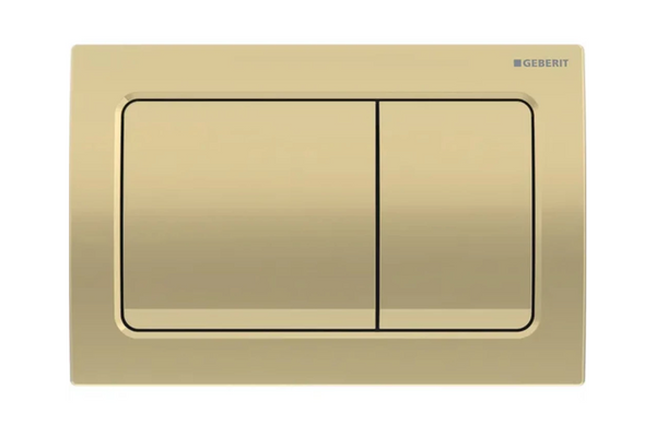 Alpha01 (ex Alpha30) Actuator Plate for Dual Flush, Square: Brasscoloured/Matt