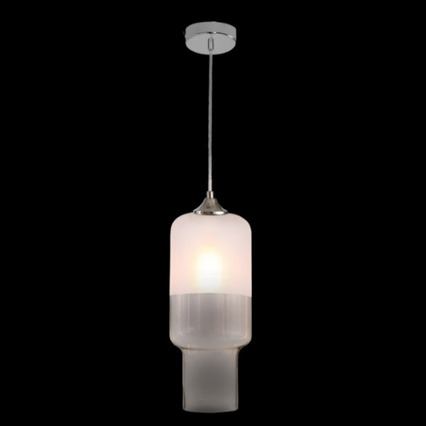 1xE27 CYLINDER Glass Pendant Half Frosted