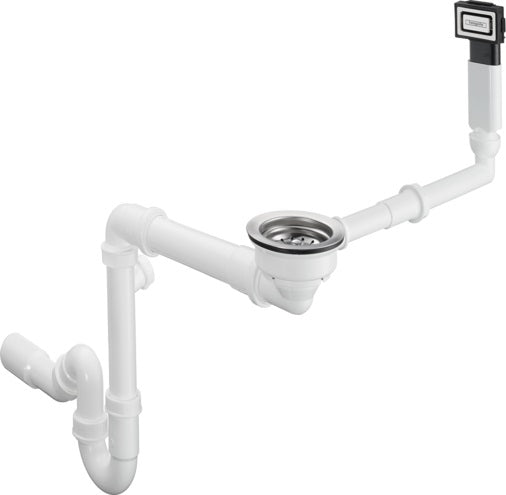 Hansgrohe D16-10 Manual Waste And Overflow Set For Single Bowl Granite Chrome