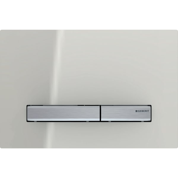 Sigma50 actuator plate for dual flush, metal colour chrome-plated: chrome-plated, sand grey