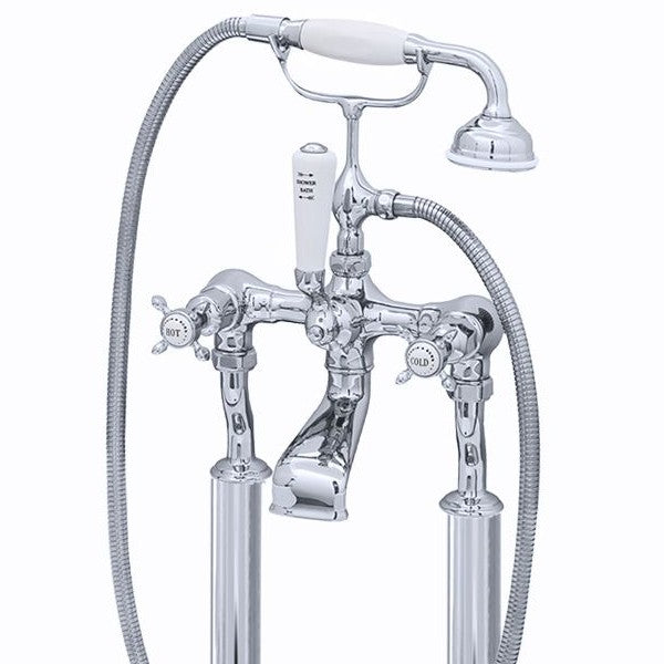 Perrin & Rowe Floor Mounted Bath Mixer Crosshead Handles