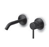JEE-O Slimline Wall Mounted Basin Mixer Stainless Steel With Concealed Body, Structured Black