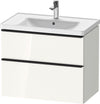 D-Neo 80cm 2 Drawer W/M Vanity