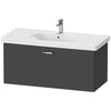Xbase Vanity Unit Wall-Mounted Graphite Matt 1000X458X448 mm