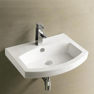 Belle Wall Mounted Basin White Gloss Interior Medium 600x480x160mm