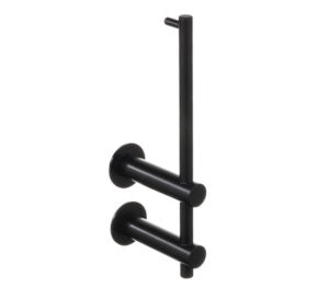 Slimline Black Spare Toilet Roll Holder