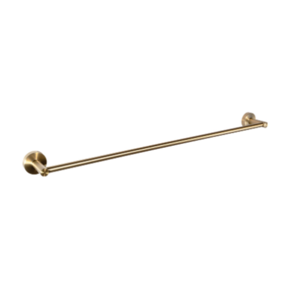 Ginger Single Towel Rail Brushed Brass 600mm