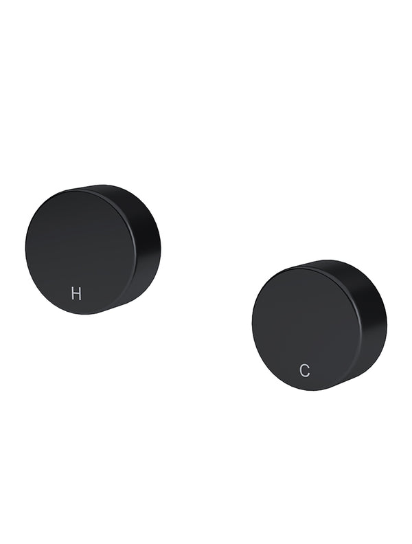 Wall Tap Set Quarter Turn Ceramic Spindle Thermostatic Tap Matt Black