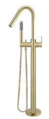 Round Paddle Freestanding Bath Mixer with Handshower Tiger Bronze
