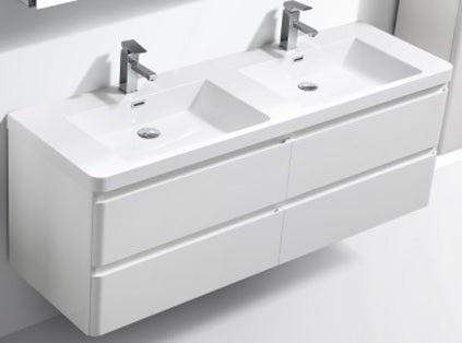 Milan 1500 White Vanity Set