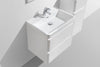 Milan 600 White Double Drawer Vanity Set