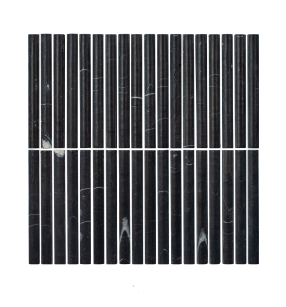 Salt Rock Marquina Stripe Mosaic Marble 305x305mm (7 Shts/sqm)