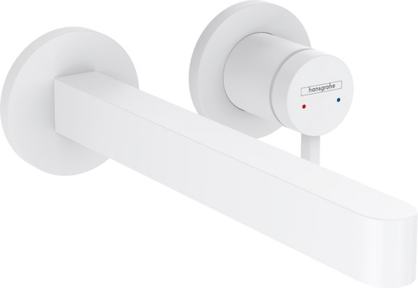 Finoris Single lever basin mixer for concealed installation w/m with spout Matt White