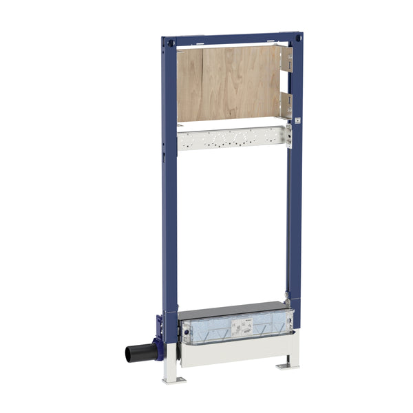 Duofix element for shower, 130 cm, with wall drain, wall-mounted tap, concealed, for screed height a