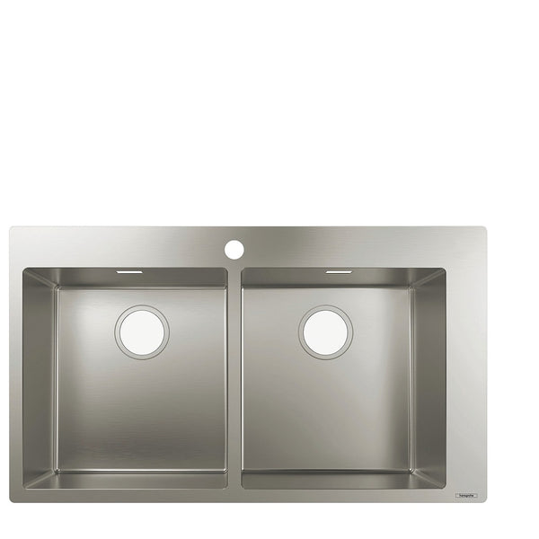Hansgrohe S71 S711-F765 Built-In Sink 370/370 Stainless Steel
