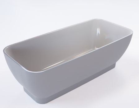 Mieke Freestanding Bath Composite - Concrete 1610x710x525mm